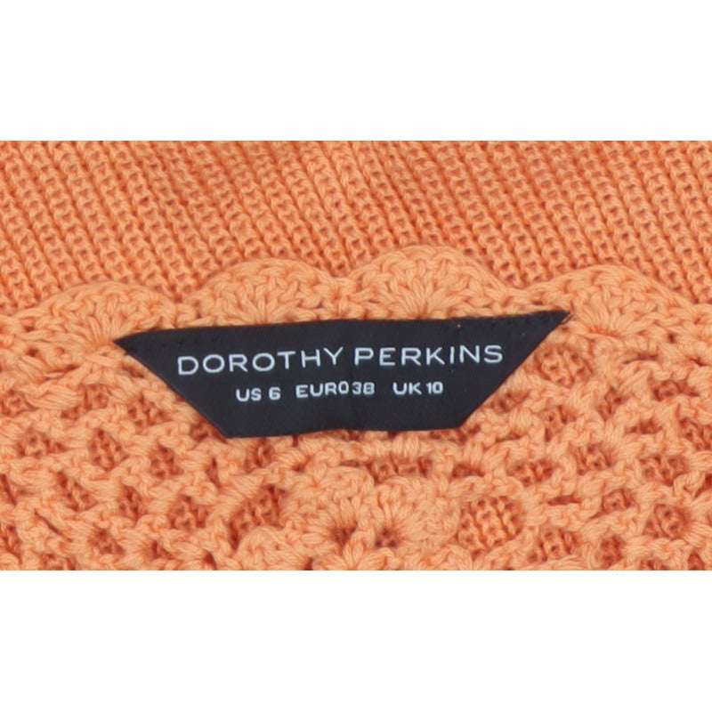 Dorothy Perkins Women Orange UK 10 Crochet Knit Camisole Tank Top