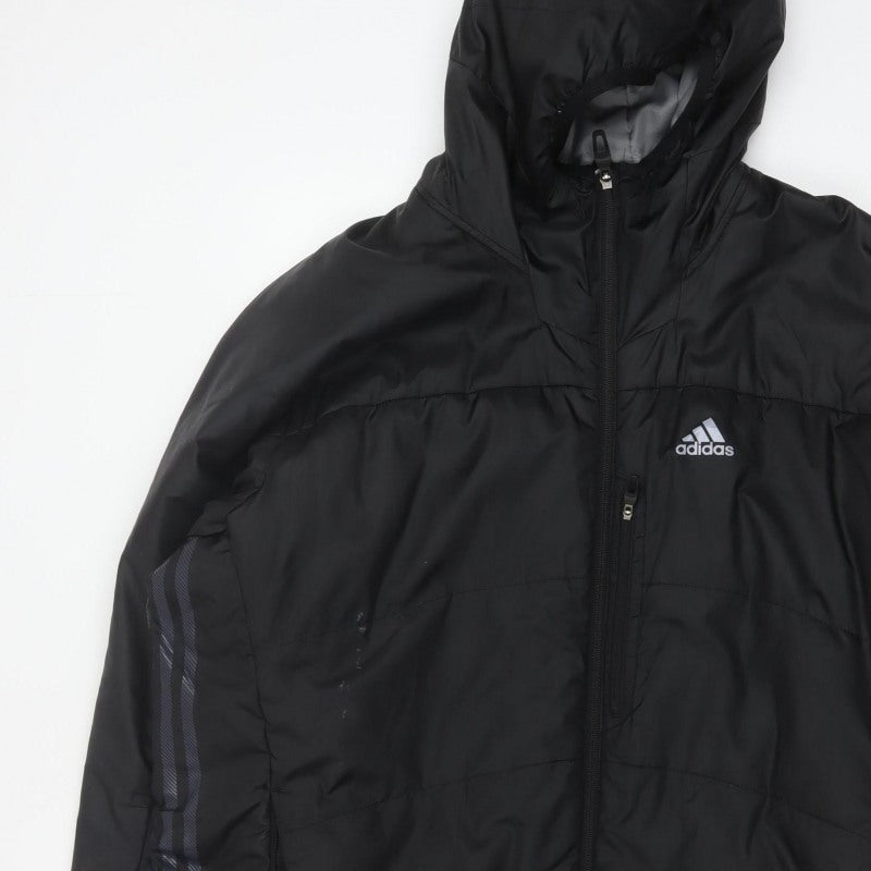 Adidas Men's Black S Hooded Puffer Ski Jacket Full Zip