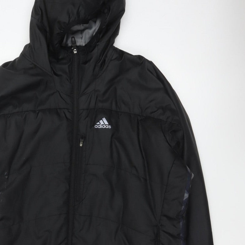 Adidas Men's Black S Hooded Puffer Ski Jacket Full Zip