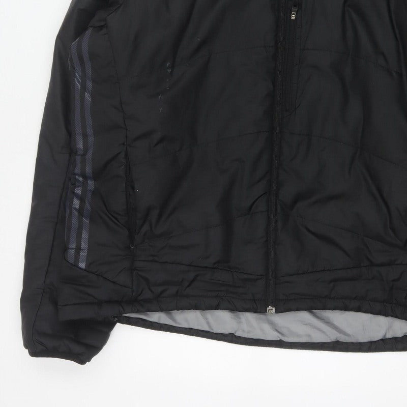 Adidas Men's Black S Hooded Puffer Ski Jacket Full Zip