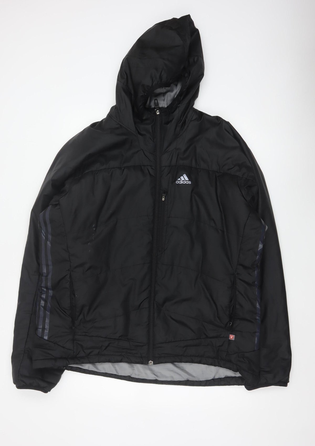 Adidas Men's Black S Hooded Puffer Ski Jacket Full Zip
