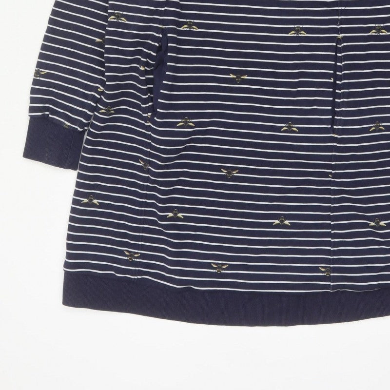 Jones Women’s Blue Stripe Bee Cotton Jumper Dress UK 12