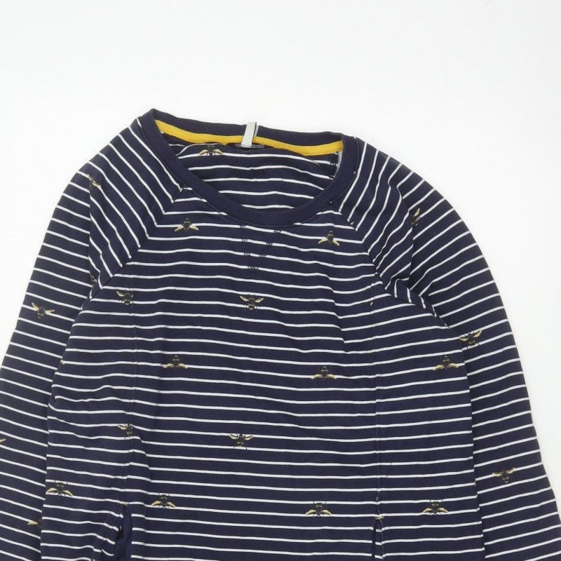 Jones Women’s Blue Stripe Bee Cotton Jumper Dress UK 12