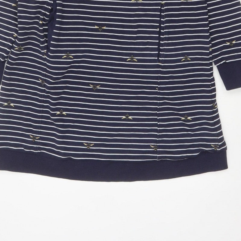 Jones Women’s Blue Stripe Bee Cotton Jumper Dress UK 12