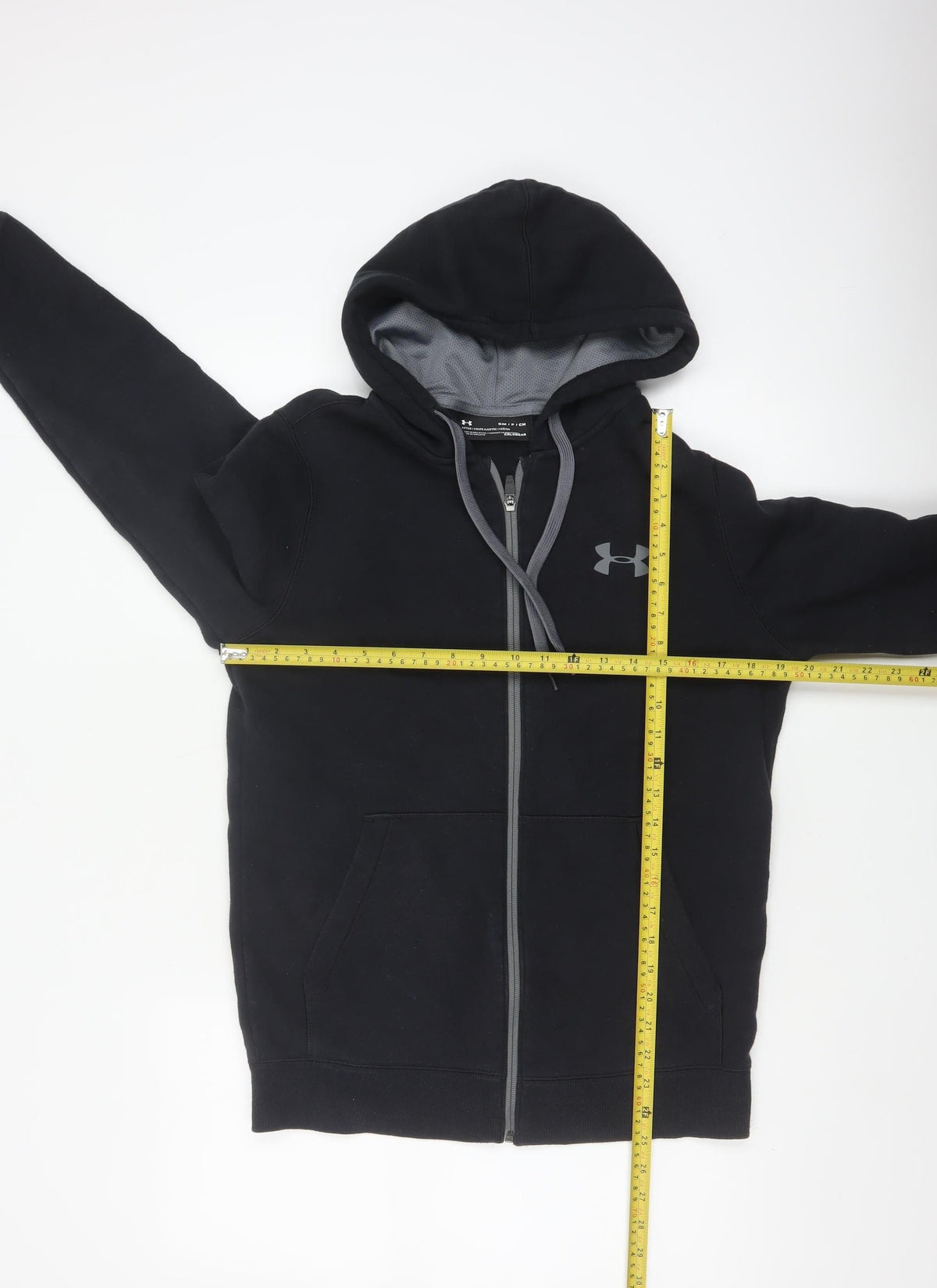 Under Armour Men’s Black S ColdGear Full Zip Hooded Fitted Hoodie