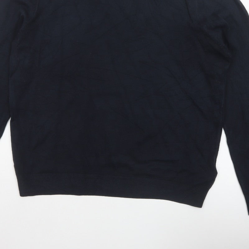 Marks and Spencer Men Blue L Cashmilon Crew Neck Pullover Jumper