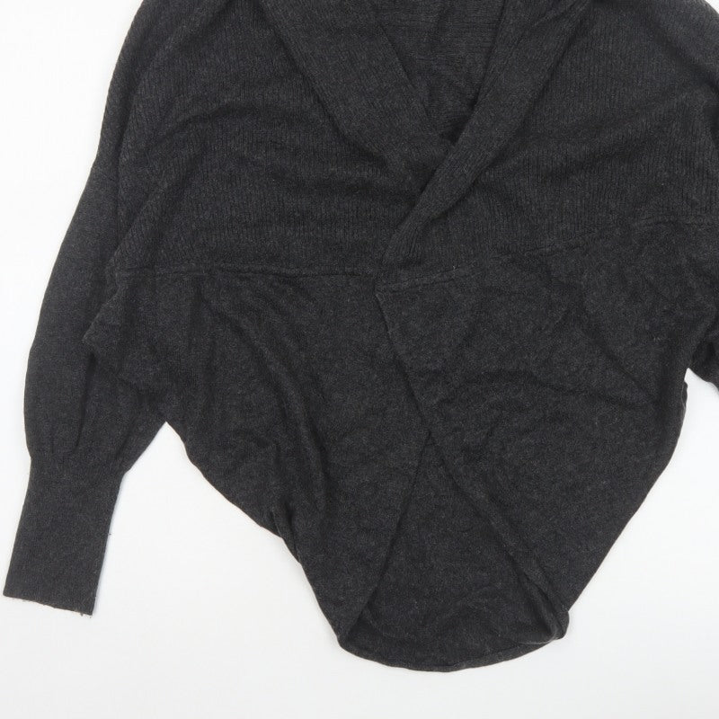 Autograph Women’s Grey UK 14 Wrap Cardigan Cashmere Blend Knit