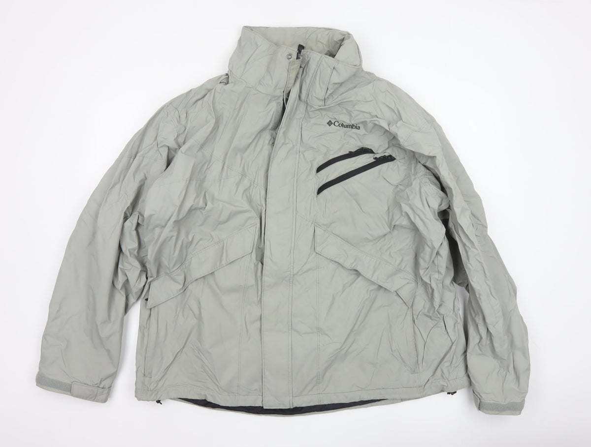 Columbia Men's Grey 2XL Interchange 3-in-1 Jacket Outdoor Full Zip