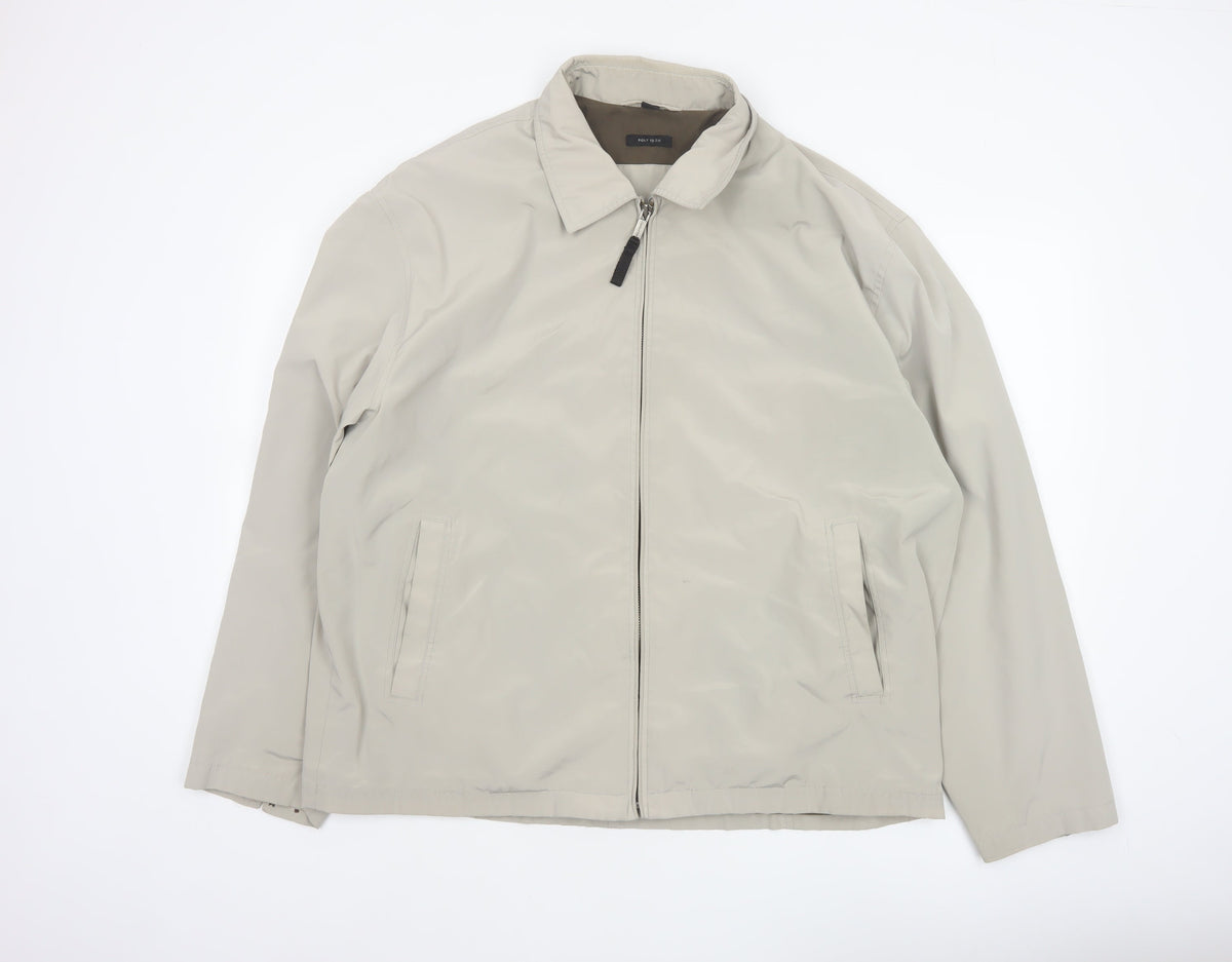 Claiborne Men’s Beige XL Full Zip Lined Basic Jacket