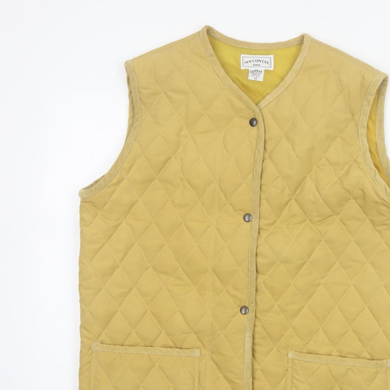 New Contal Roma Men Yellow M Quilted Cotton Waistcoat Padded