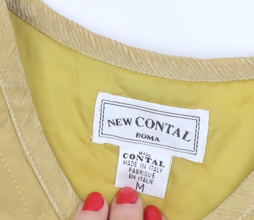 New Contal Roma Men Yellow M Quilted Cotton Waistcoat Padded