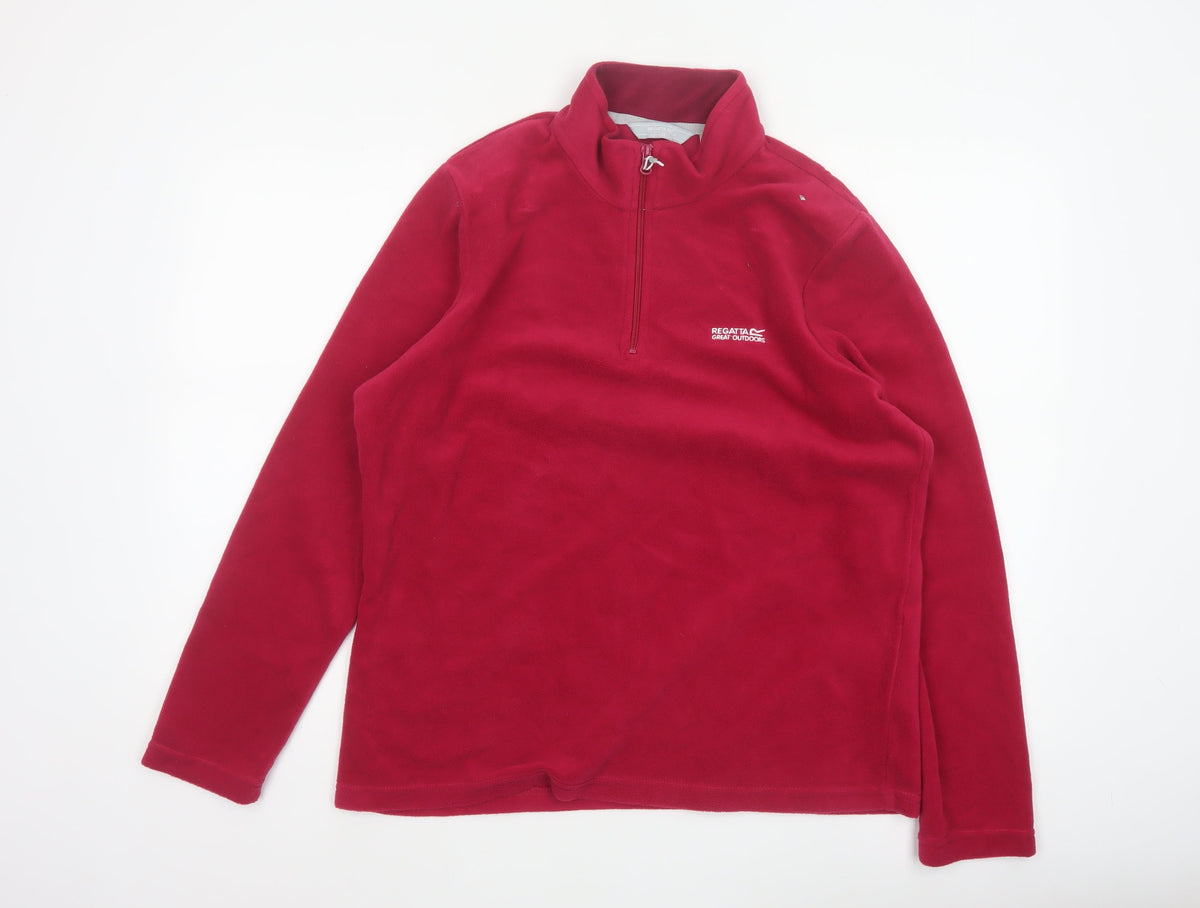 Regatta Women's Red UK 16 1/4 Zip Fleece Pullover Sweatshirt