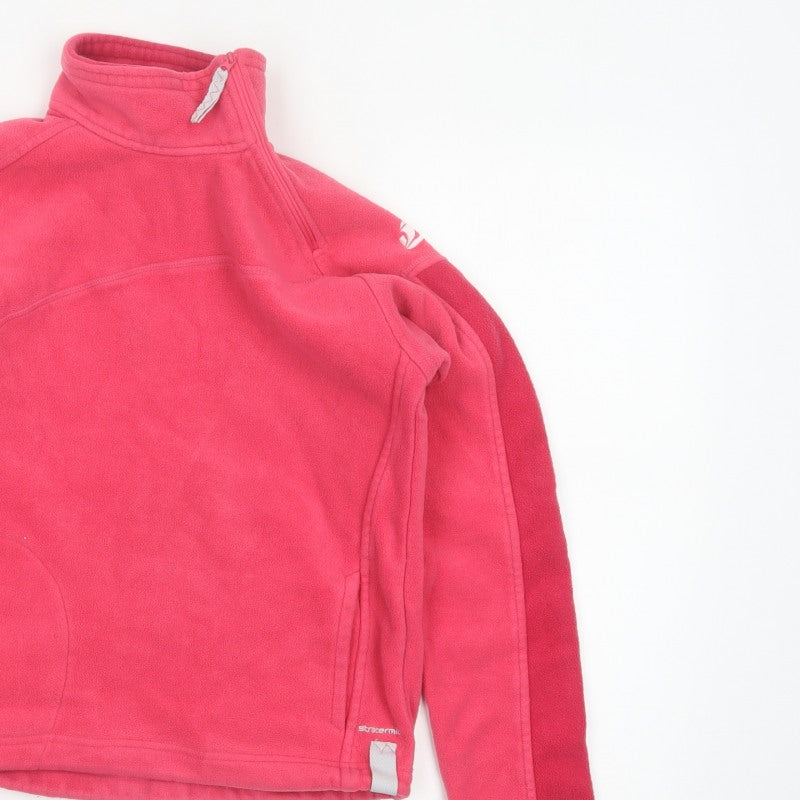 Additional view of Tribord girls’ pink 14 years pullover 1/4 zip fleece sweatshirt