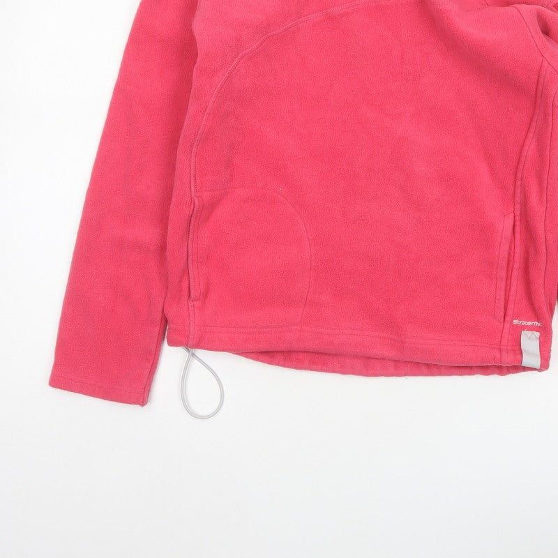 Additional view of Tribord girls’ pink 14 years pullover 1/4 zip fleece sweatshirt