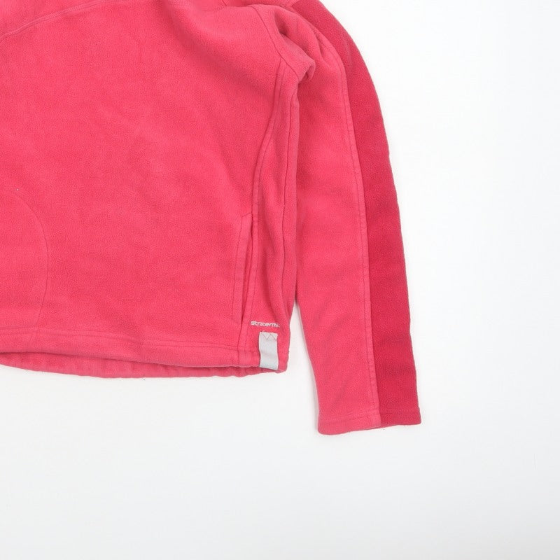 Additional view of Tribord girls’ pink 14 years pullover 1/4 zip fleece sweatshirt