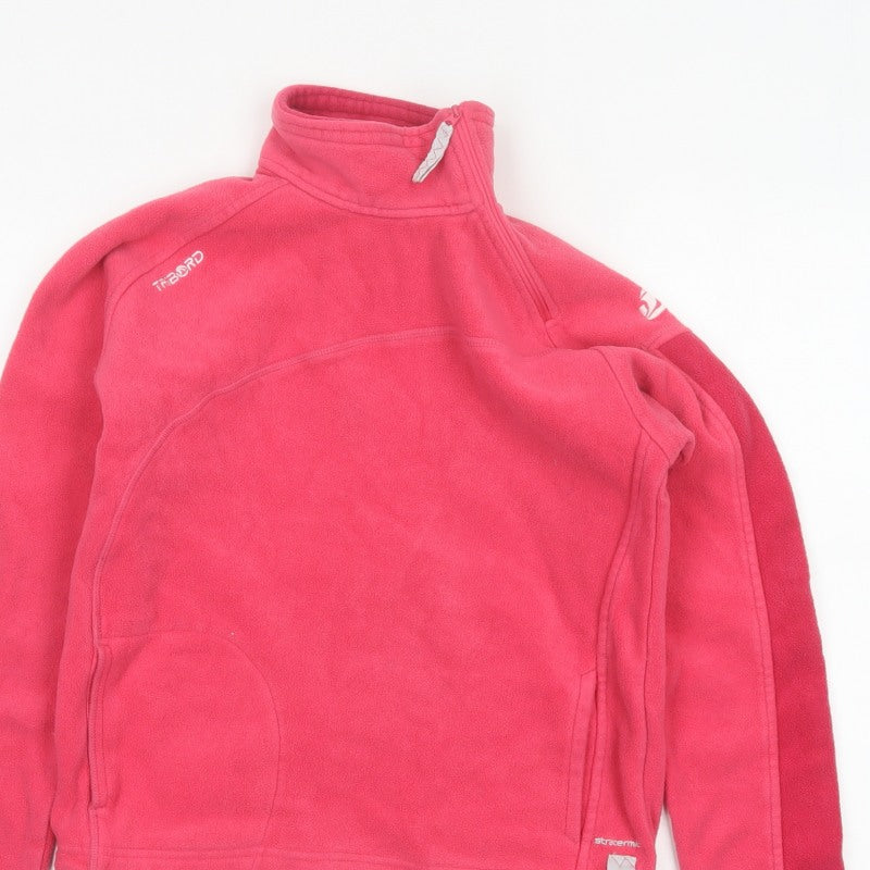 Additional view of Tribord girls’ pink 14 years pullover 1/4 zip fleece sweatshirt