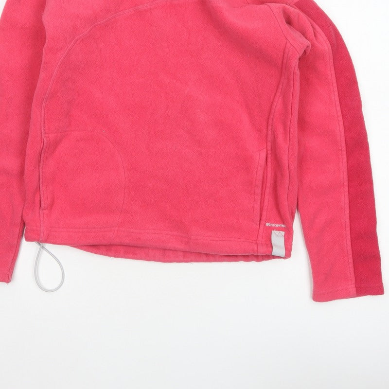 Additional view of Tribord girls’ pink 14 years pullover 1/4 zip fleece sweatshirt