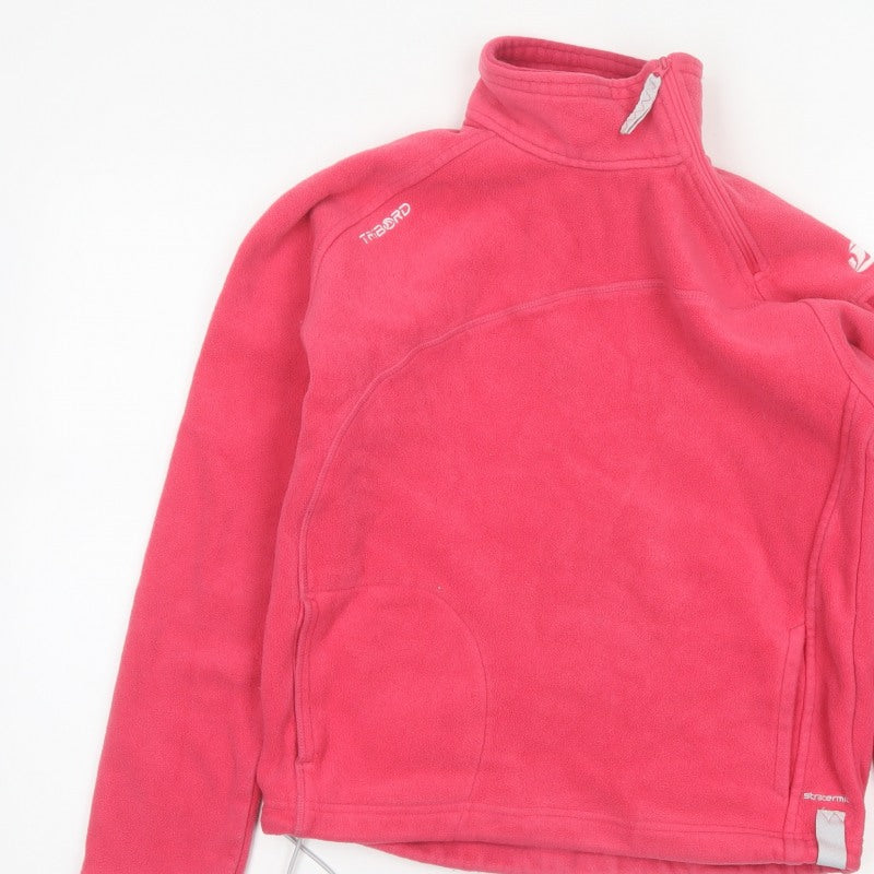 Additional view of Tribord girls’ pink 14 years pullover 1/4 zip fleece sweatshirt
