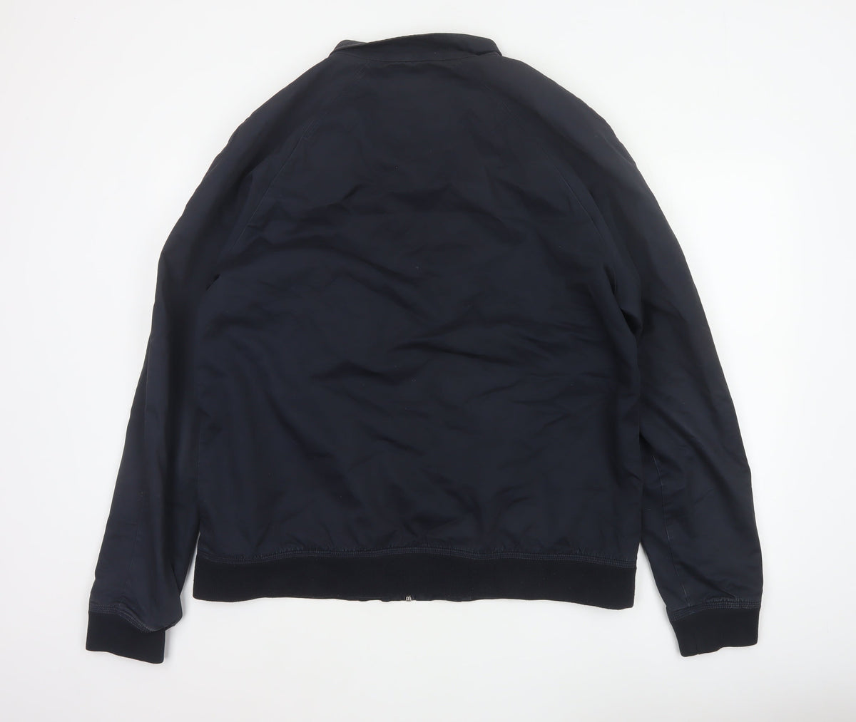 Next Men’s Blue XL Cotton Bomber Jacket Full Zip Lined