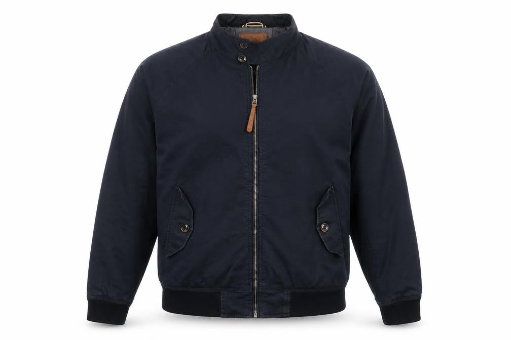 Next Men’s Blue XL Cotton Bomber Jacket Full Zip Lined
