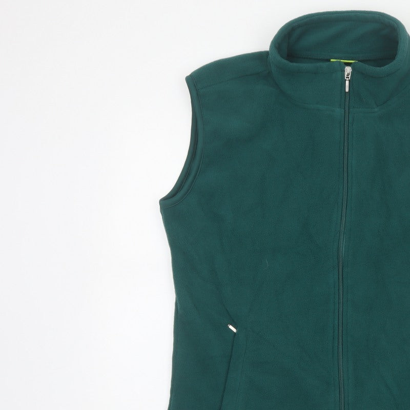 Yorkshire Racing Co Womens Green M Fleece Waistcoat Full Zip Pockets