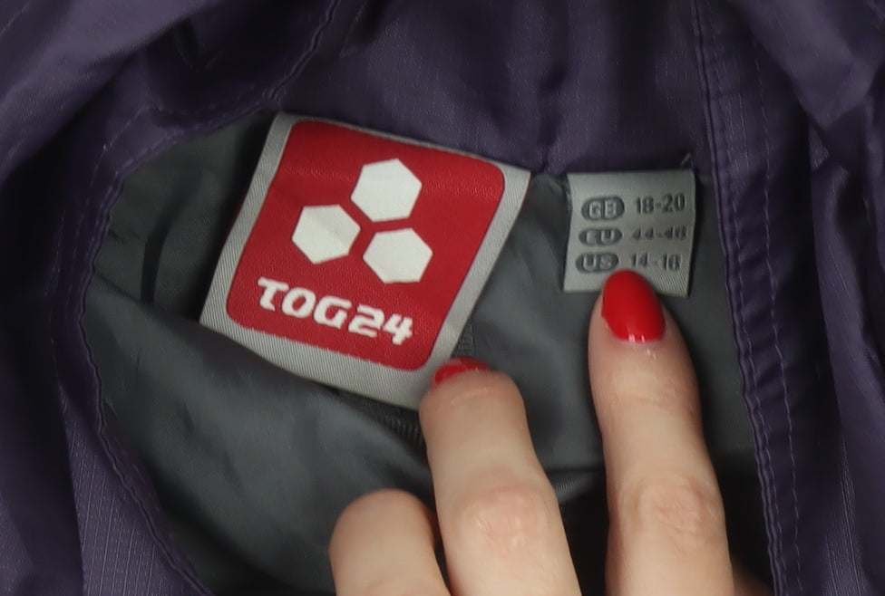 TOG24 Women’s Purple Size 20 Hooded Windbreaker Rain Jacket