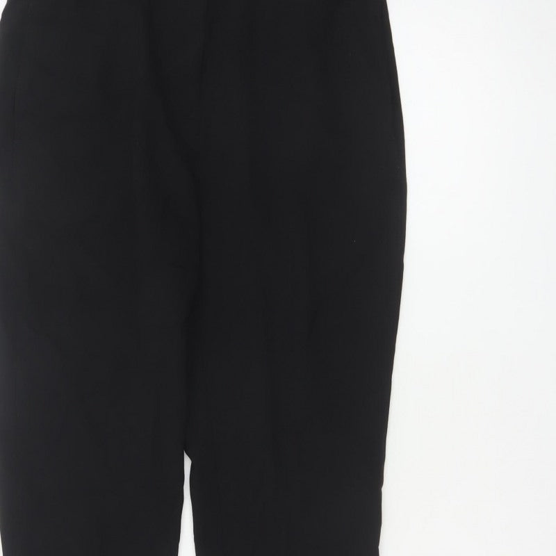 Marks and Spencer Women’s Black Size 10 Regular Tapered Dress Trousers