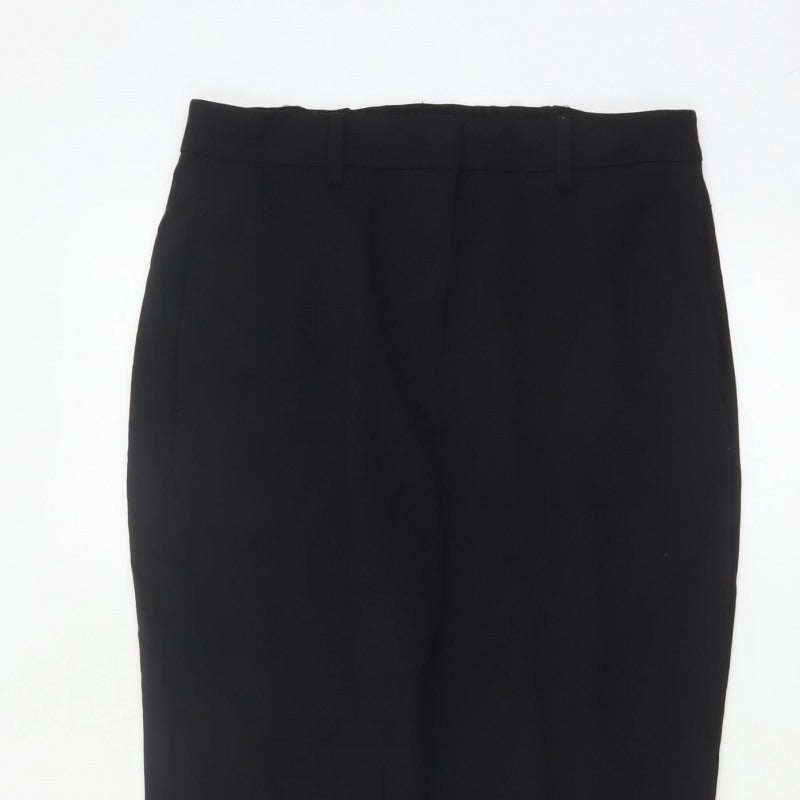 Marks and Spencer Women’s Black Size 10 Regular Tapered Dress Trousers