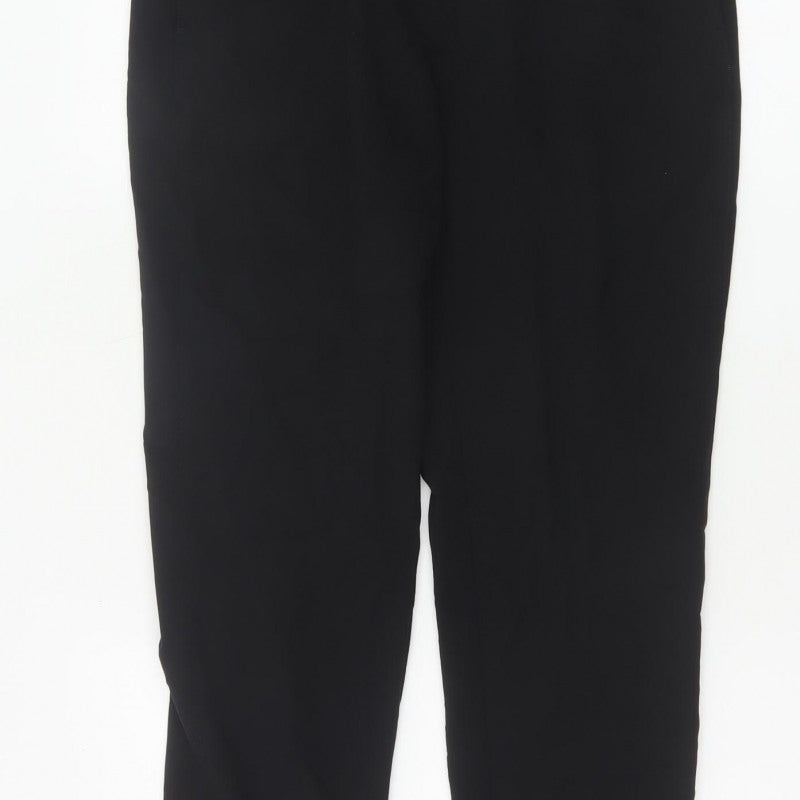 Marks and Spencer Women’s Black Size 10 Regular Tapered Dress Trousers