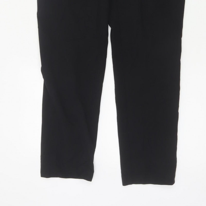 Marks and Spencer Women’s Black Size 10 Regular Tapered Dress Trousers