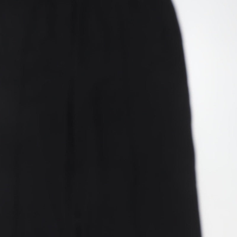 Marks & Spencer Women Black Size 14 Short Wide-Leg Work Trousers