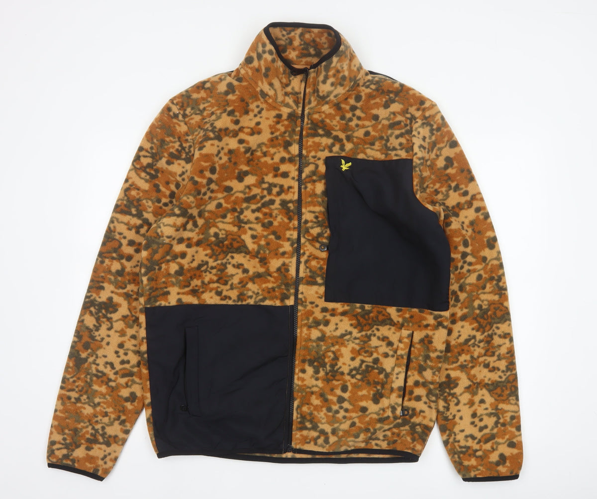Lyle & Scott Men's Multicoloured Camo Fleece Jacket L Full Zip