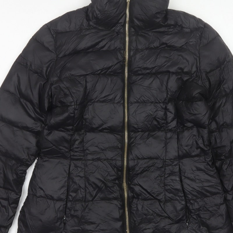 Ted Baker Women Black UK 10 Down Puffer Jacket Quilted Zipped
