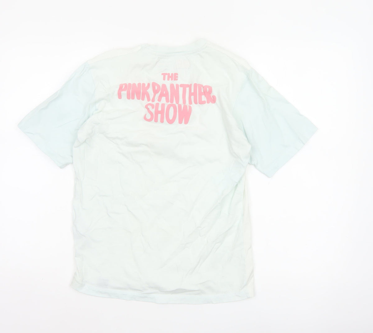 Pull&Bear Women’s White XS Pink Panther Cartoon Cotton T-Shirt