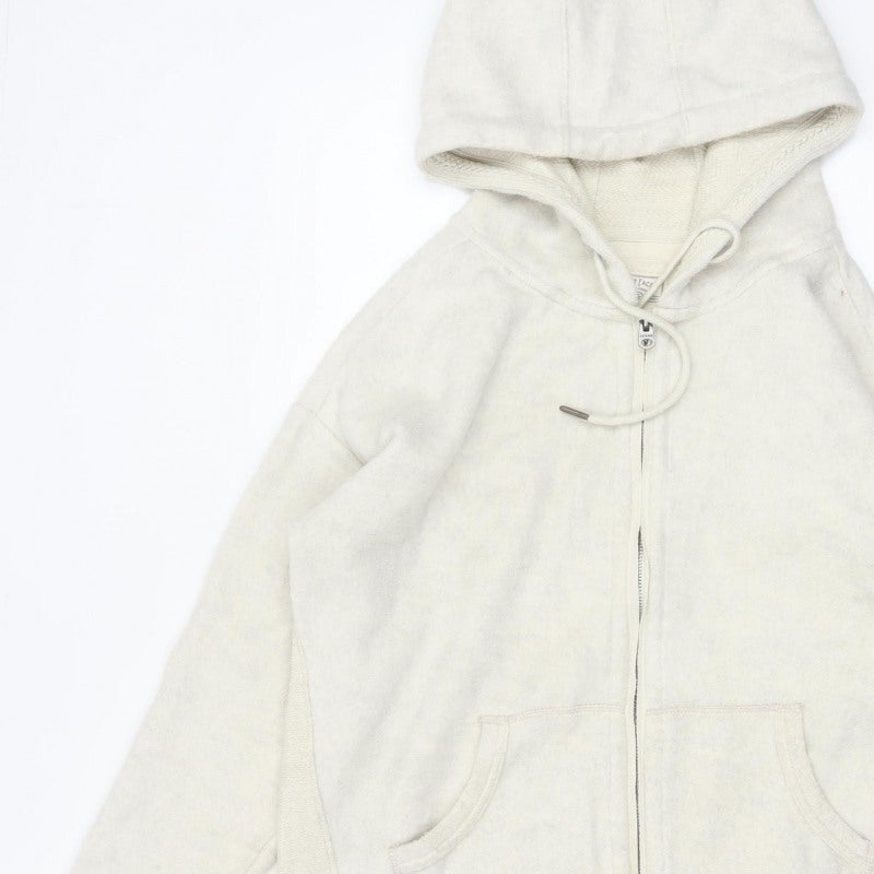 Fat Face Men's Ivory M Full Zip Hooded Fleece Hoodie Pockets