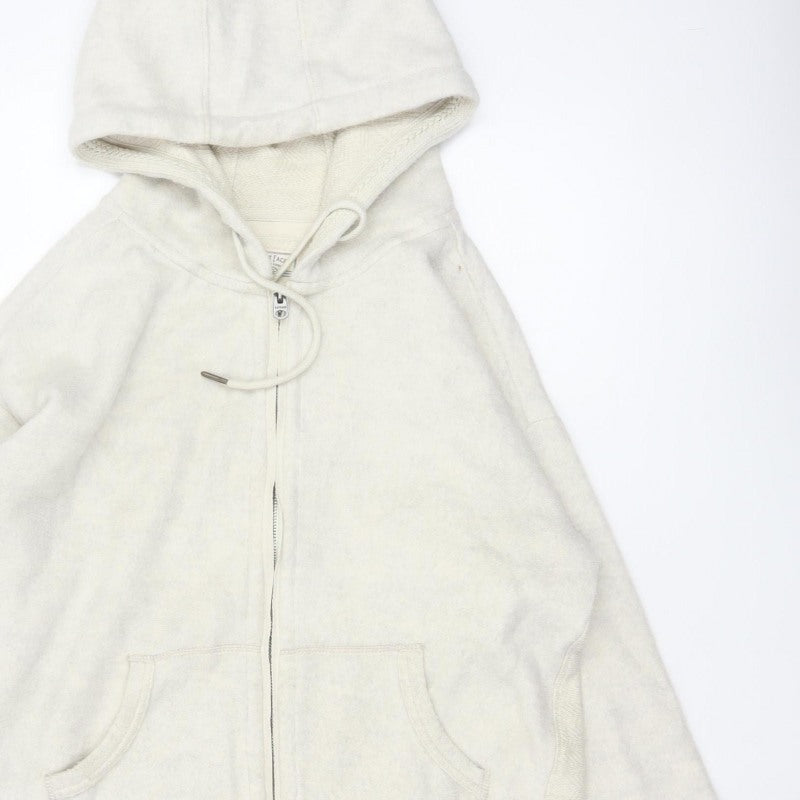 Fat Face Men's Ivory M Full Zip Hooded Fleece Hoodie Pockets