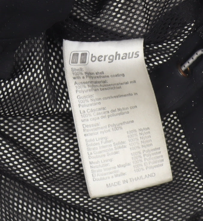 Berghaus Men's Black 3XL Hooded Nylon Waterproof Rain Jacket