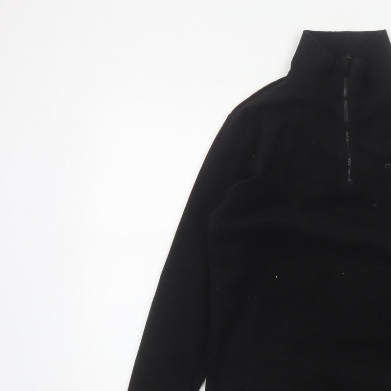 Campri Boys Black 13 Years 1/4 Zip Fleece Pullover Sweatshirt