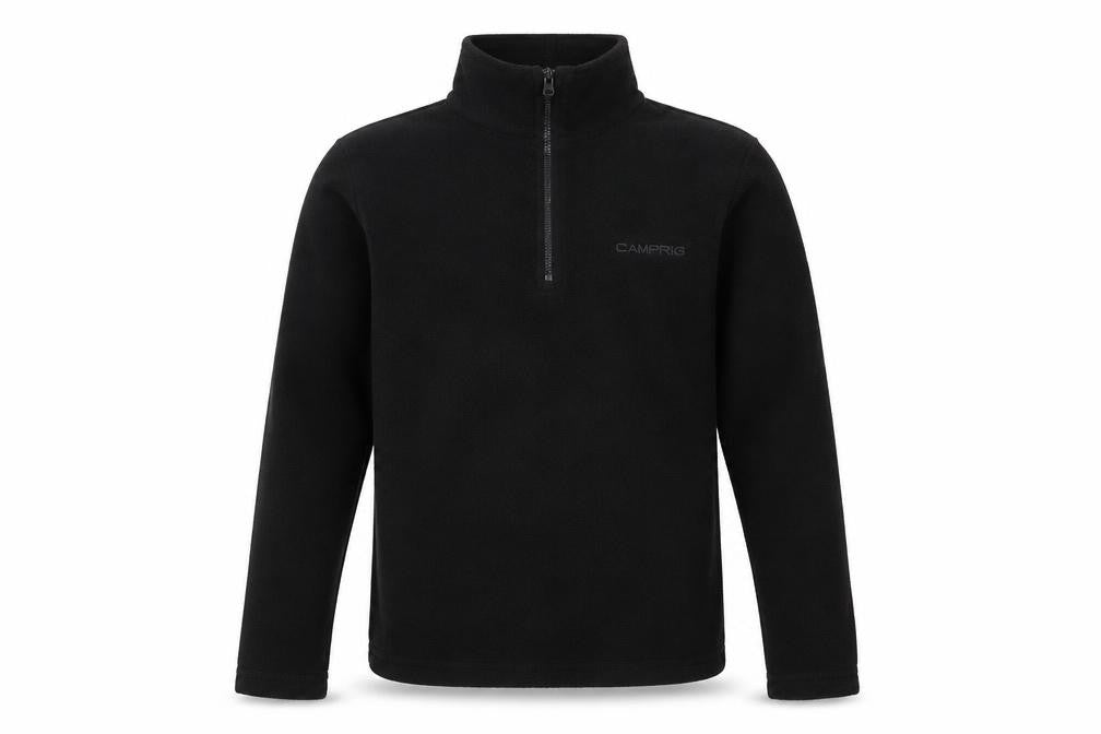 Campri Boys Black 13 Years 1/4 Zip Fleece Pullover Sweatshirt