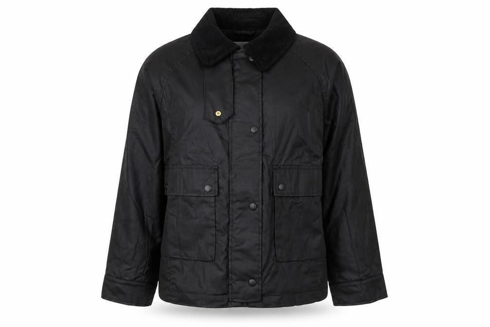 H&M Women's Black UK 12 Basic Padded Collared Utility Jacket