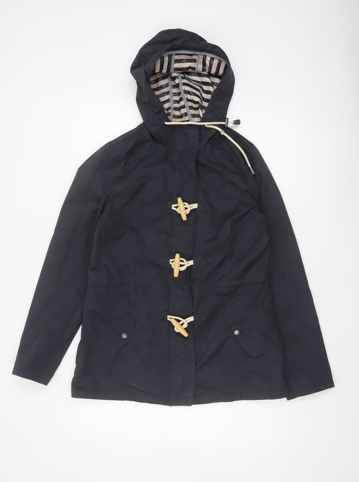 Fat Face Women’s Blue UK 10 Hooded Duffle Parka Jacket