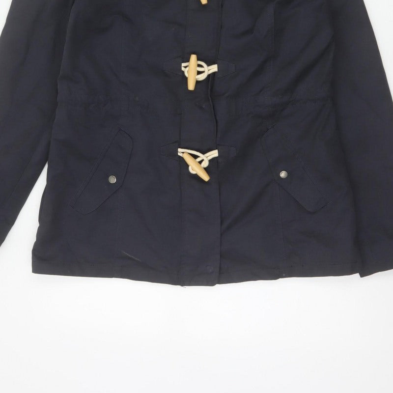 Fat Face Women’s Blue UK 10 Hooded Duffle Parka Jacket