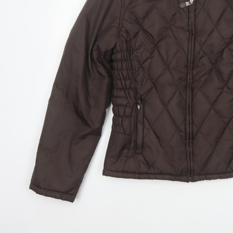 George Women’s Brown UK 12 Quilted Padded Zip Jacket
