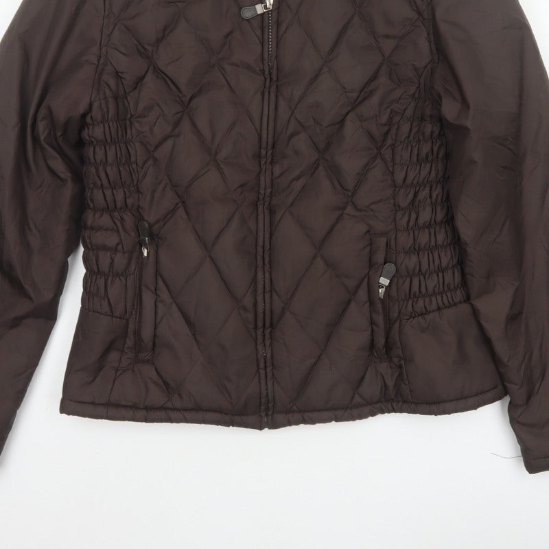 George Women’s Brown UK 12 Quilted Padded Zip Jacket