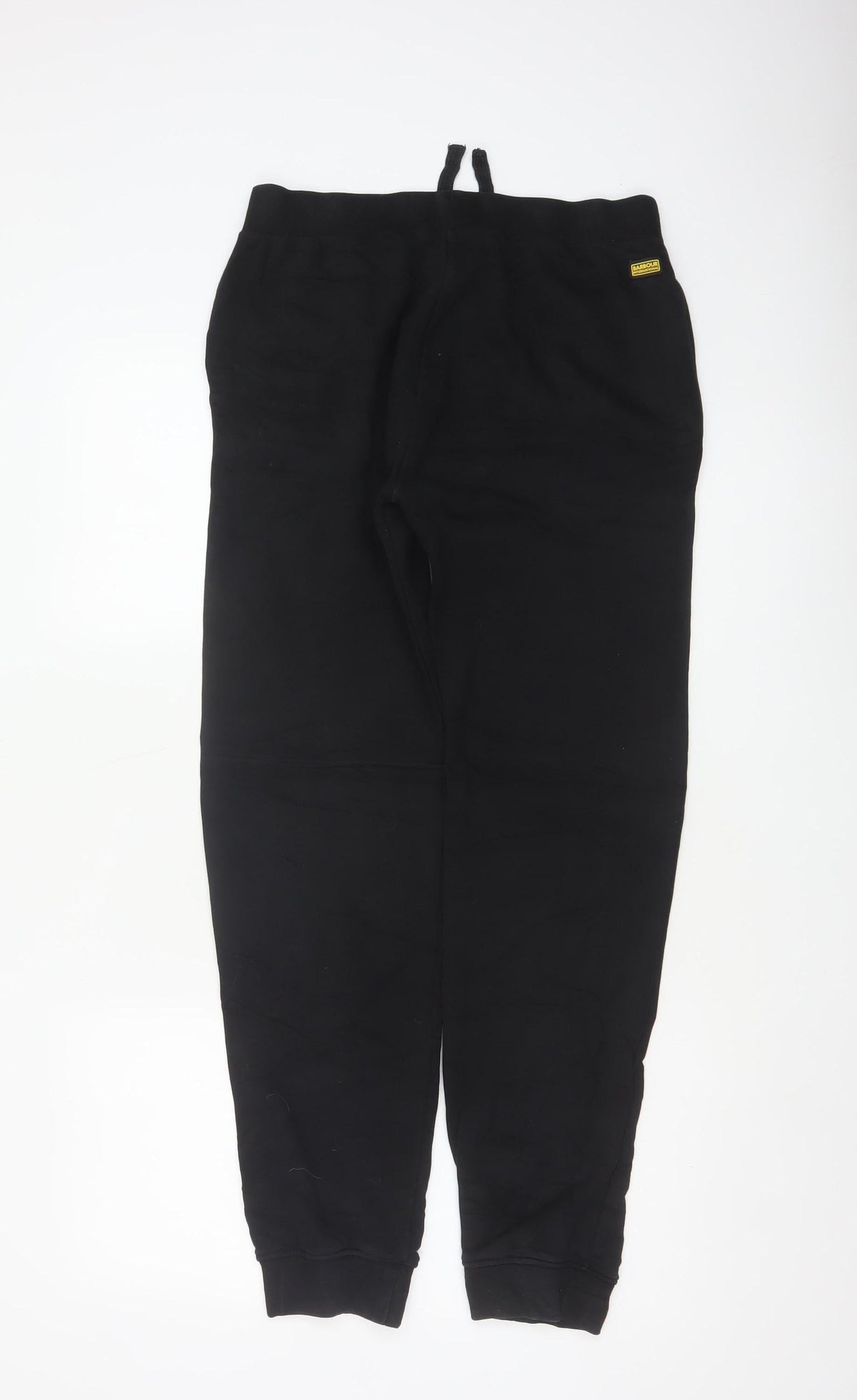 Barbour Boys Black Jogger Trousers 14-15 Years Cotton Blend Logo