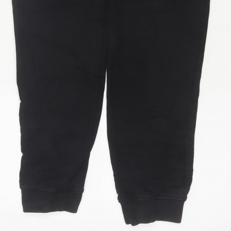 Barbour Boys Black Jogger Trousers 14-15 Years Cotton Blend Logo