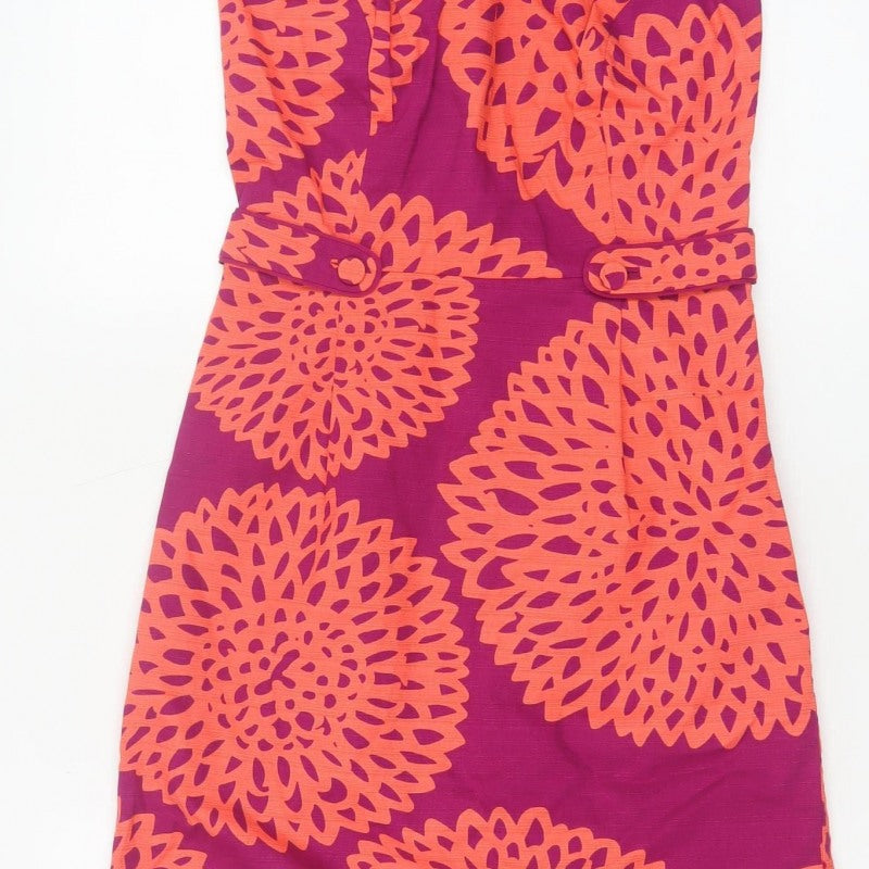 Boden Women Multicoloured Floral A-Line Knee Dress UK 14