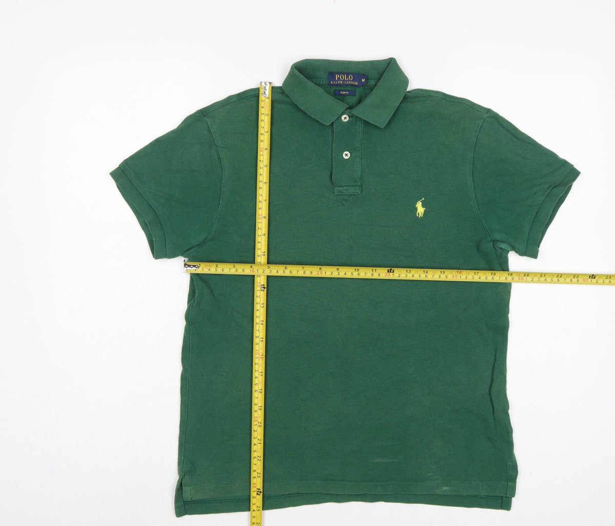 Polo Ralph Lauren Men’s Green M Slim Fit Cotton Logo Polo Shirt