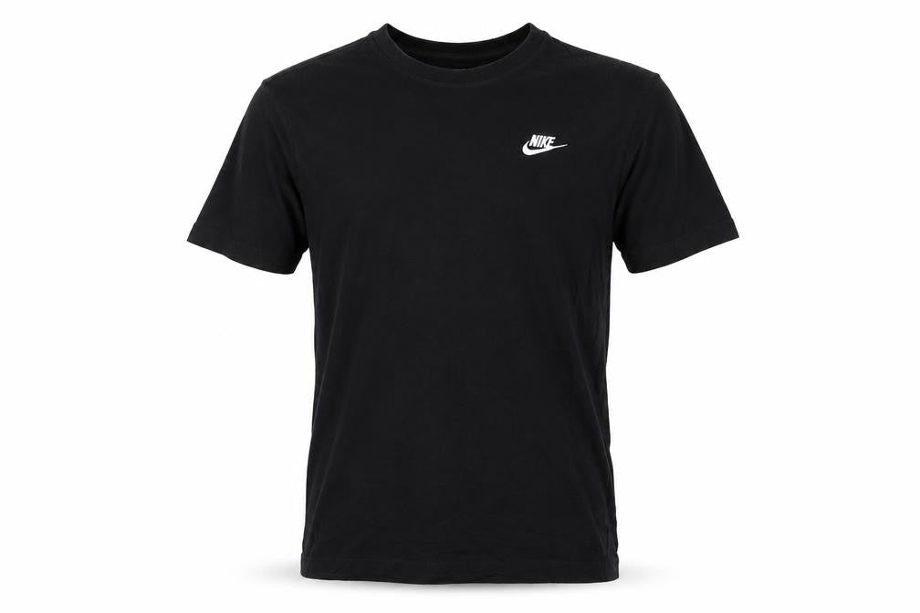 Nike Men’s Black Small Logo Cotton Crew Neck Short Sleeve T-Shirt