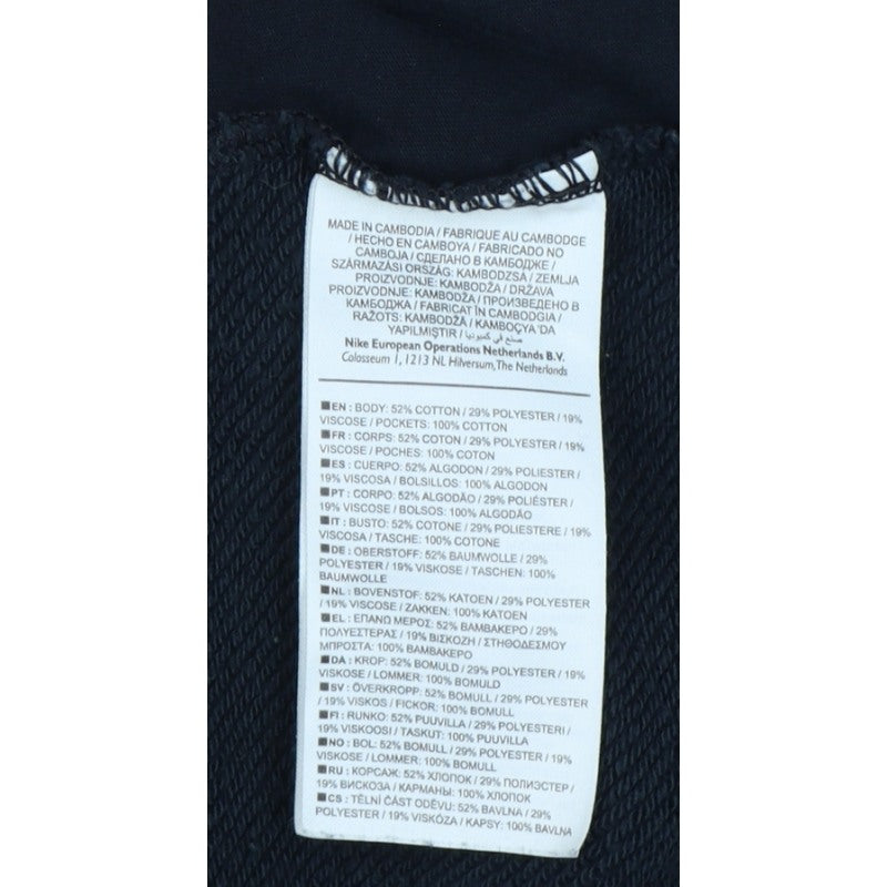 Nike Women’s Black S Pullover Sweatshirt White Logo Raglan Crew Neck